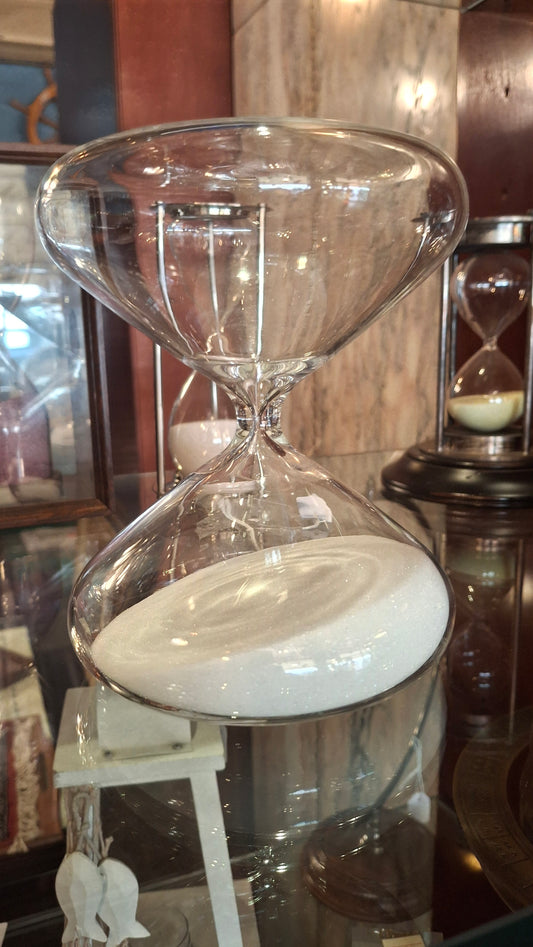 Clessidra in vetro trasparente