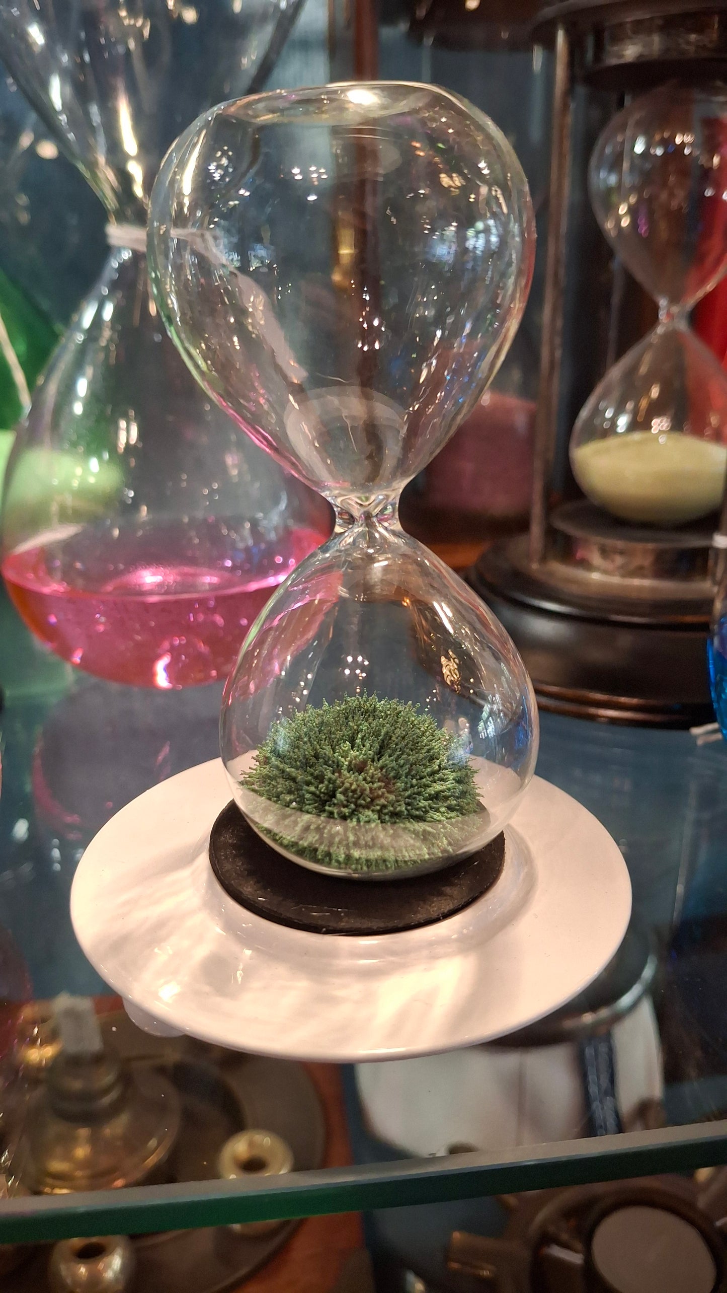 Clessidra magnetica con base piatto bianco