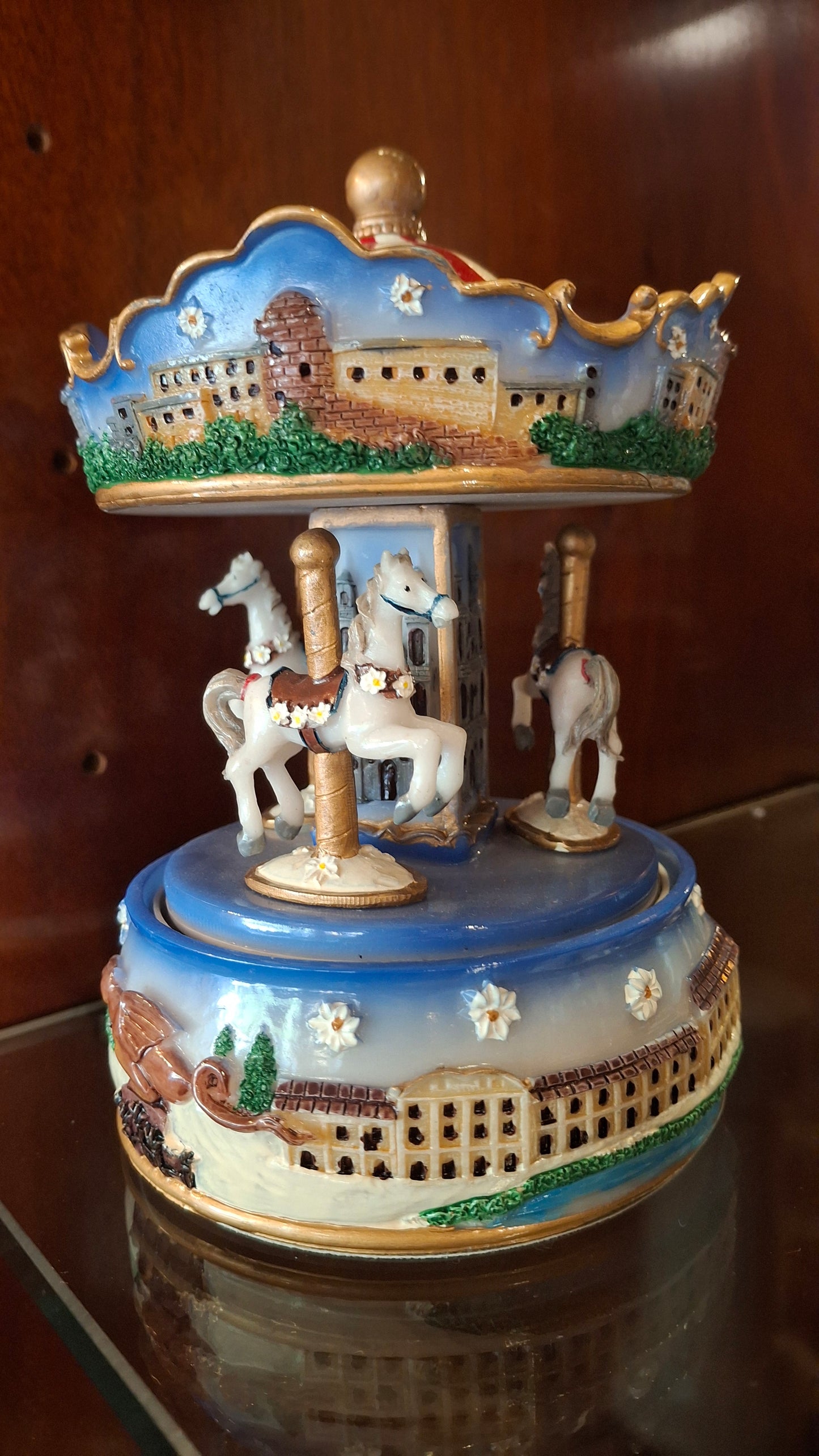 Giostra con Cavallini in Resina