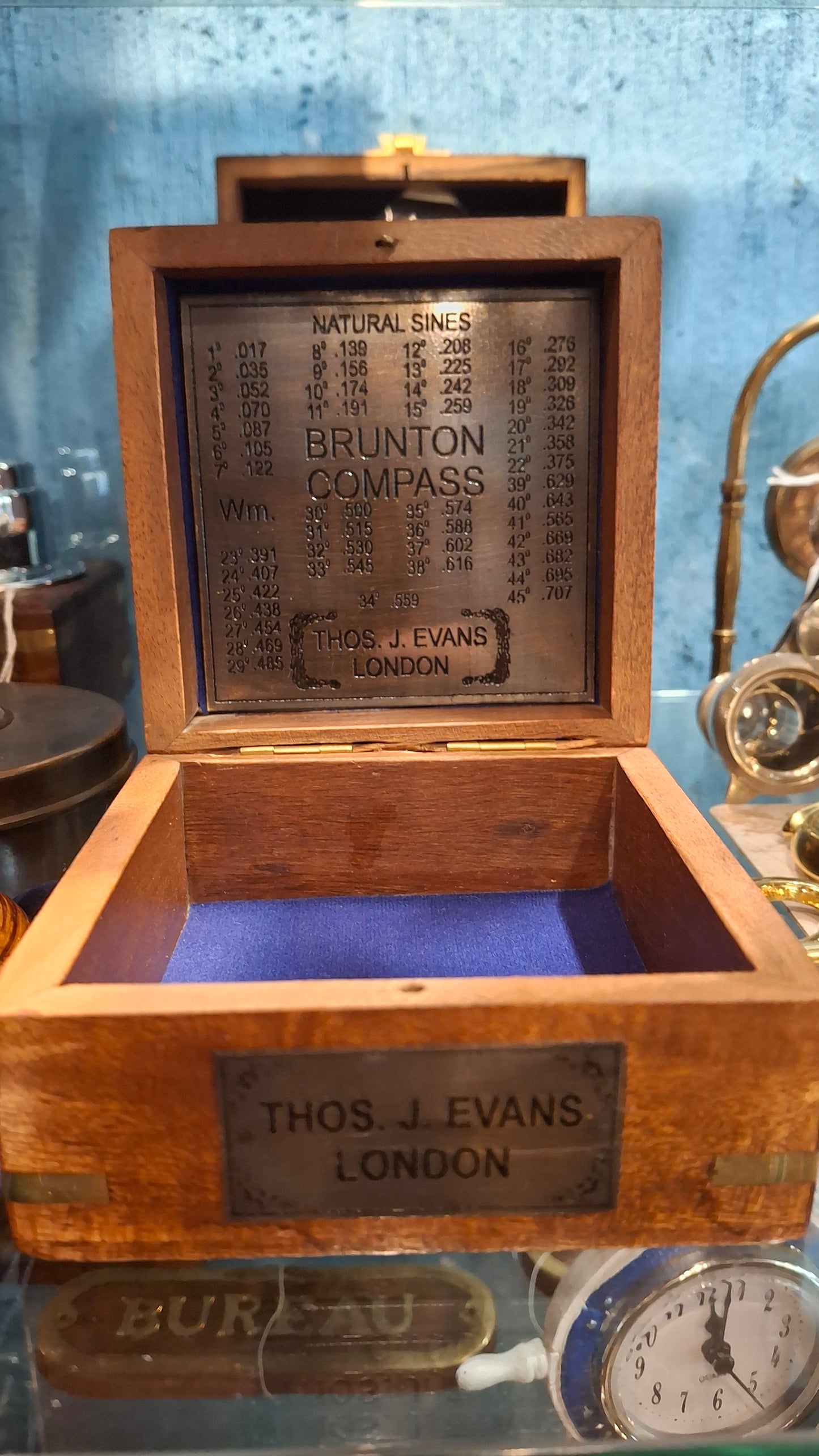 Bussola in ottone bronzato piu' scatola