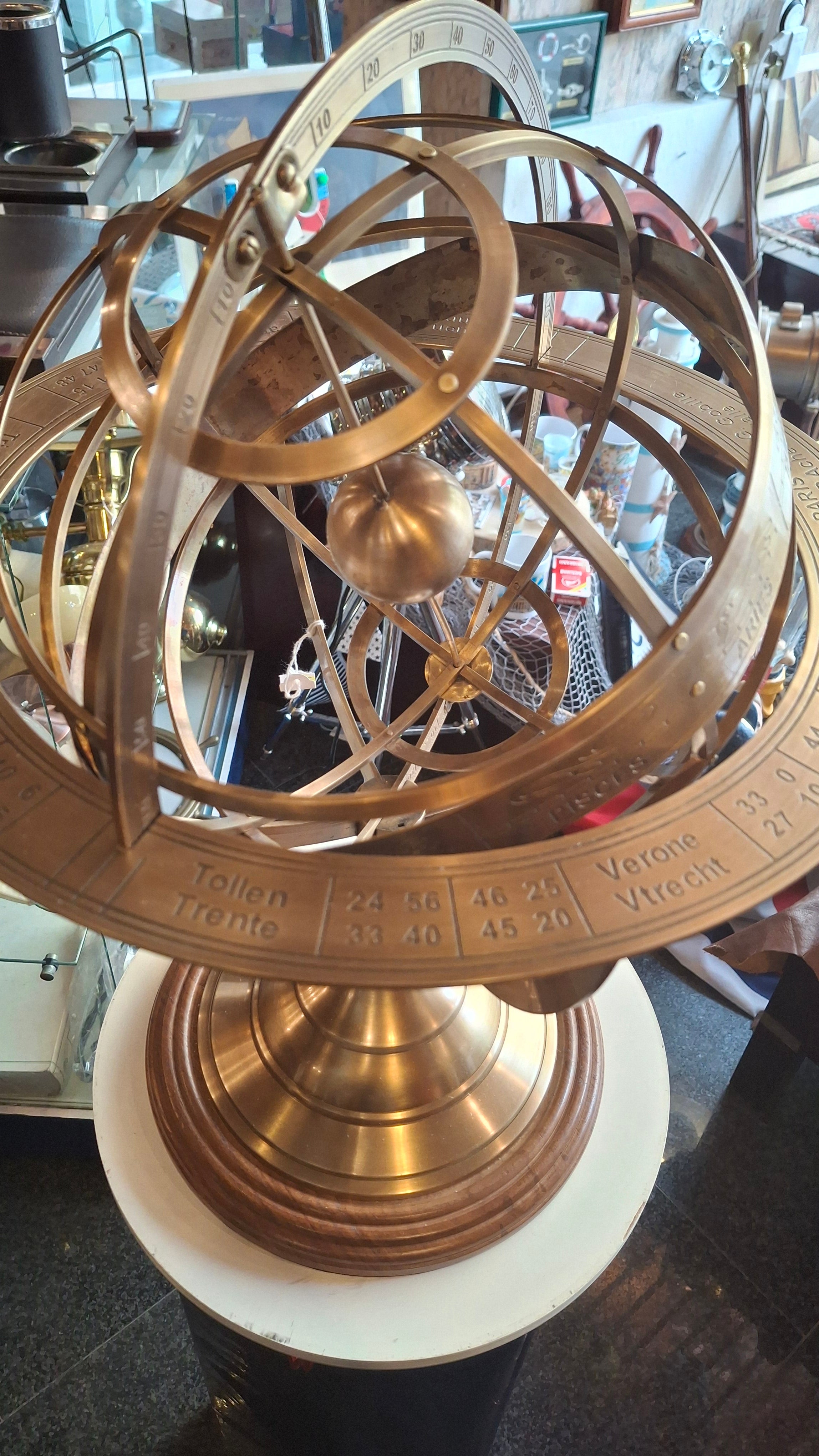 Sfera Armillare Grande Ottone bronzato