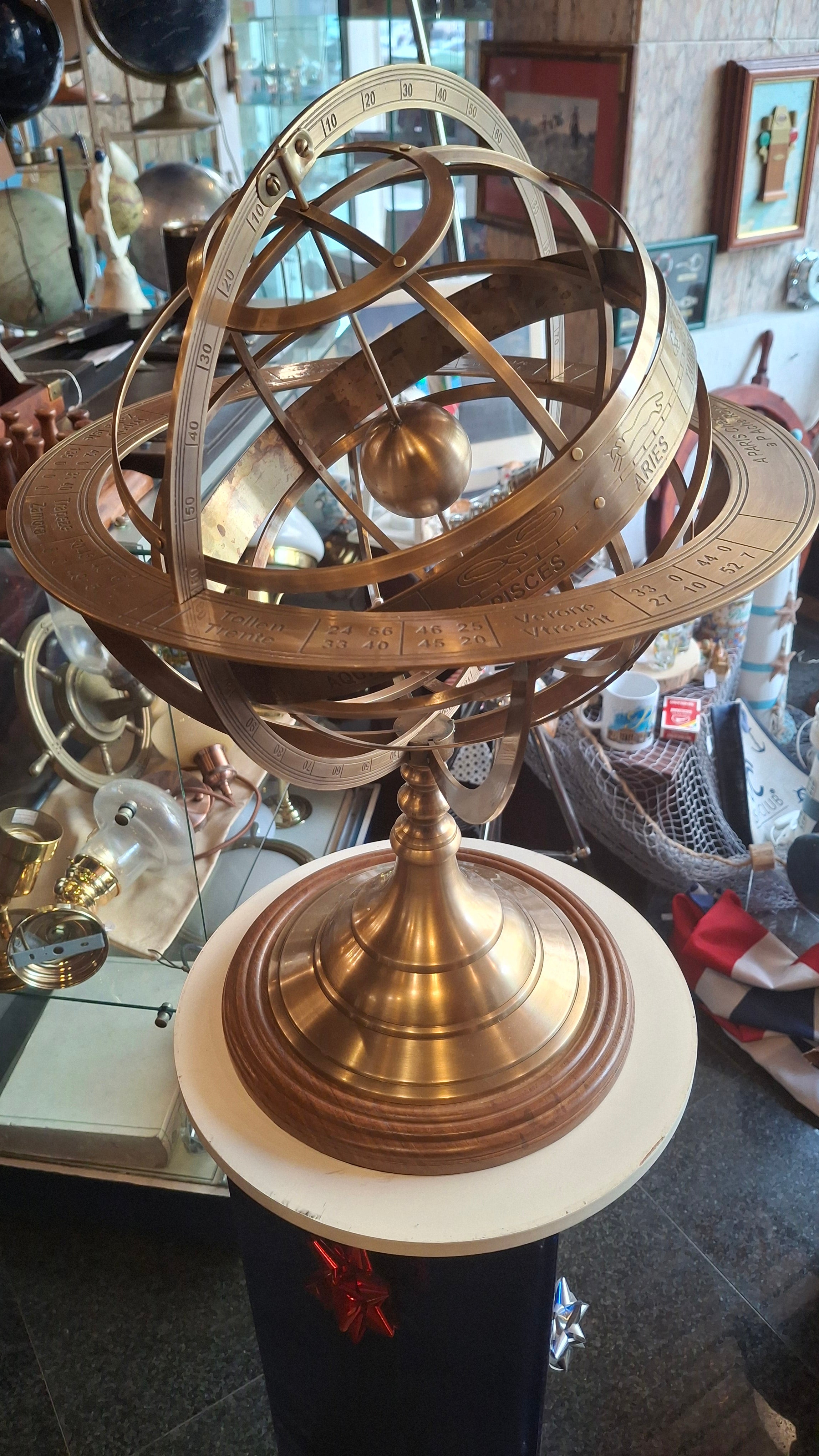 Sfera Armillare Grande Ottone bronzato