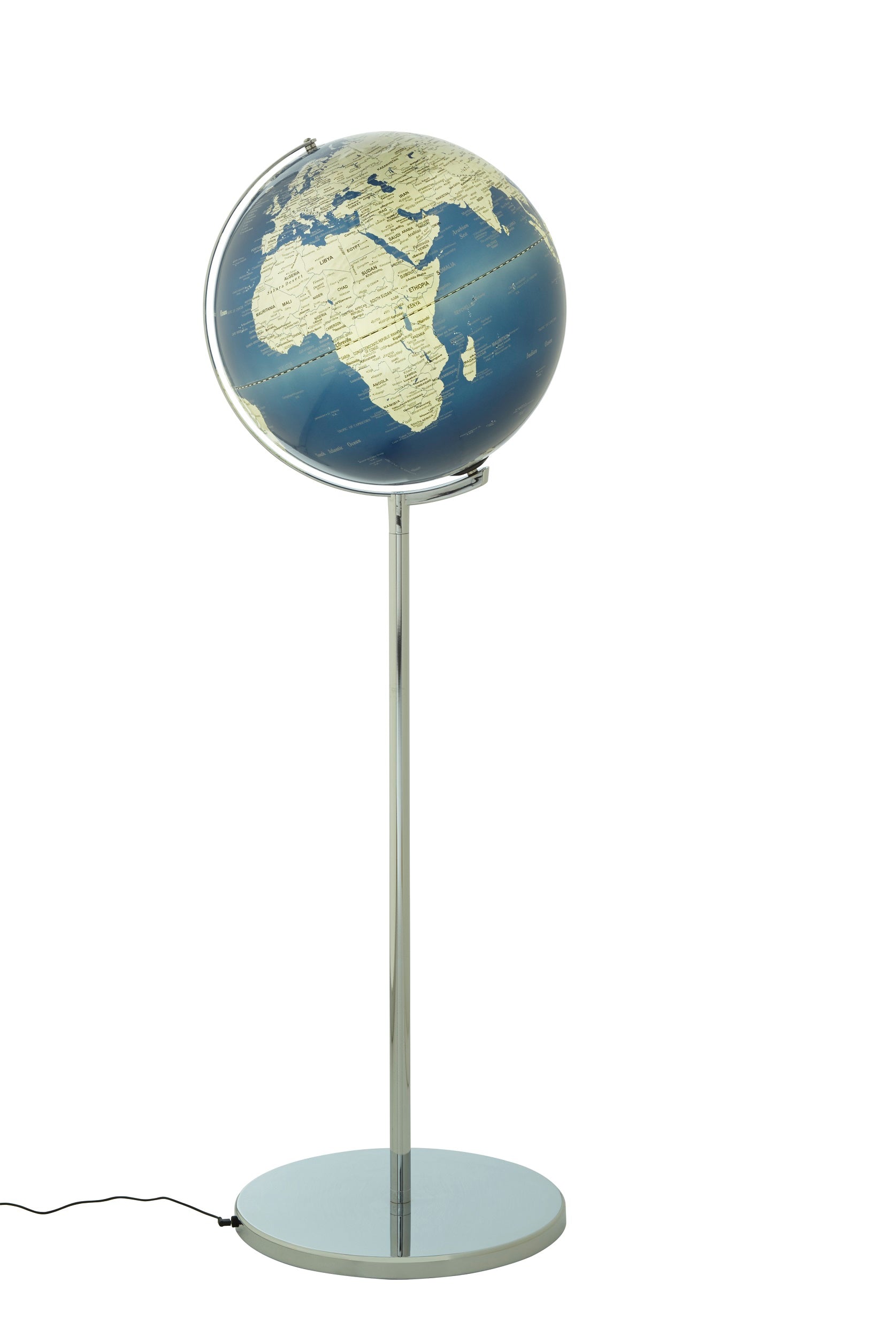 Mappamondo da terra luce led  con cartina a rilievo